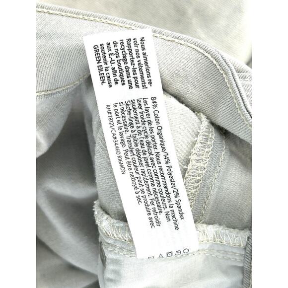 Eileen Fisher Slim Jeans Size 14 Off White Organic Cotton Ankle Fray Inseam 27” - Picture 7 of 7